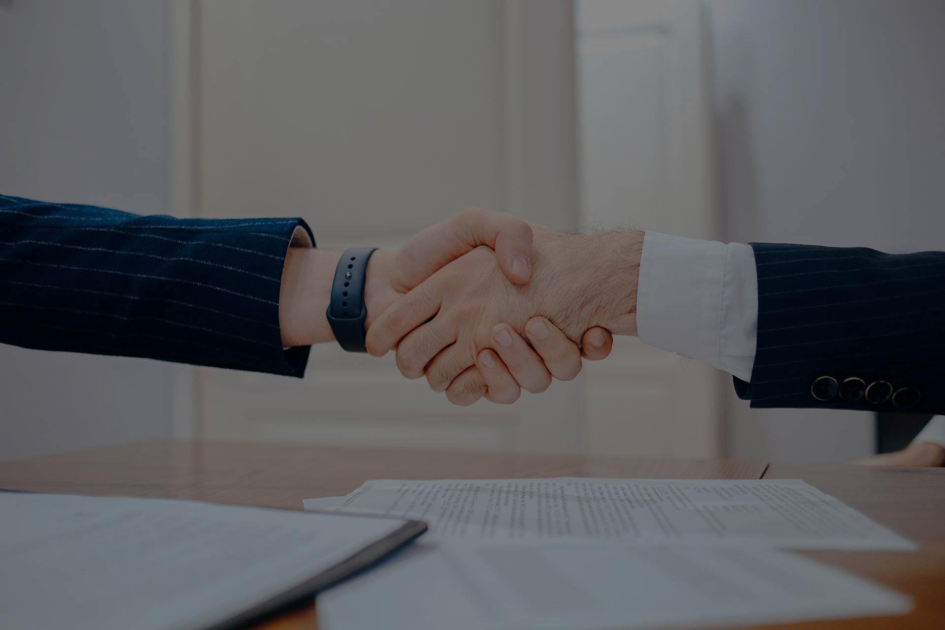 hand shake banner